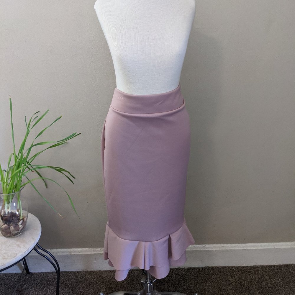 Pretty Little Thing Plus Frill Hem Midaxi Skirt